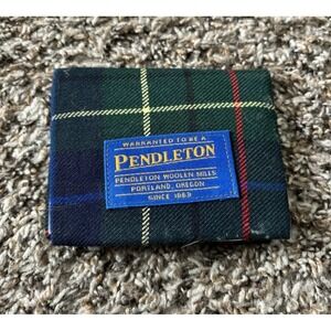 Pendleton Wool Wallet Bifold Card Wallet Tartan Plaid 4" X 3"